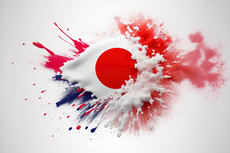 Image of color powder splash and explosion abstract art . Admirable Generative AI image .の素材