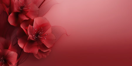 Beautiful abstract red floral design background. beautiful Generative AI AIG32の素材
