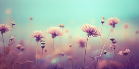beautiful abstract turquoise purple beige misty morning photo floral design background banner. beautiful Generative AI AIG32の素材