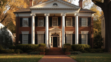 Home architecture design in Mediterranean Style with Arched entry constructed by Stucco and Tile material. Mediterranean Revival style. Generative AI AIG25 .の素材