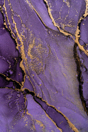 Original artwork photo of marble ink abstract art. High resolution photograph from exemplary original painting. Abstract painting was painted on HQ paper texture to create smooth marbling pattern.の写真素材
