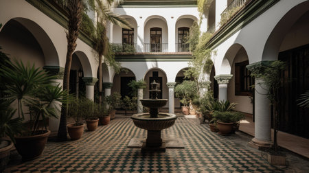 Home architecture design in Modern Farmhouse Style with Gabled roof constructed by Board and Batten siding material. Modern twist on classic farmhouse style. Generative AI AIG25 .の素材