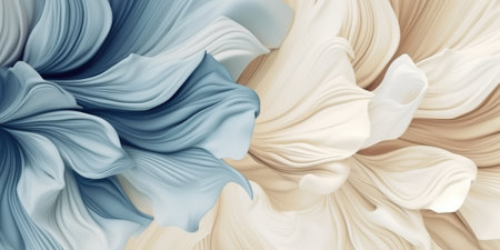 Beautiful abstract beige blue off-white floral design background. beautiful Generative AI AIG32の素材