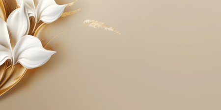 Beautiful abstract gold floral design background. beautiful Generative AI AIG32の素材