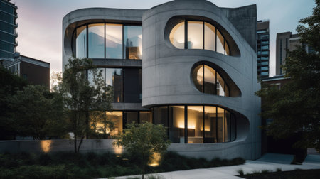 Home architecture design in Farmhouse Style with Wrap-around porch constructed by Wood and Stone material. Tuscan Farmhouse style. Generative AI AIG25 .の素材