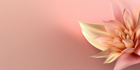 Beautiful abstract gold and pink floral design background. beautiful Generative AI AIG32の素材