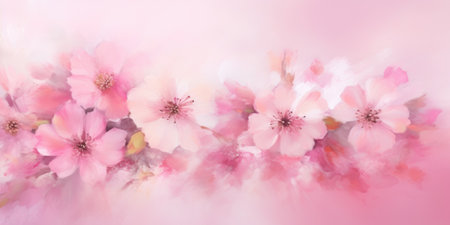 Beautiful abstract pink impressionistic floral design background. beautiful Generative AI AIG32の素材