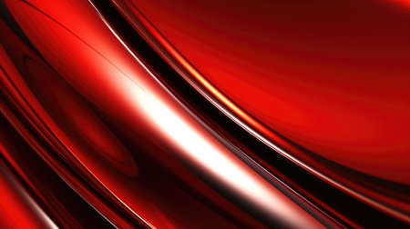 The close up of a glossy metal surface in red color with a soft focus. Generative AI AIG30.の写真素材