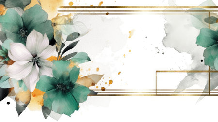 Watercolor abstract design for background of wedding or buzzy social media banner generative AIの素材