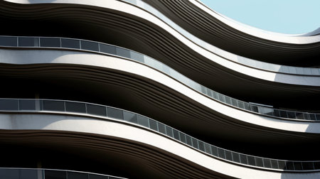 Architecture abstract, curve, wave. Generative AI imageG33.の素材