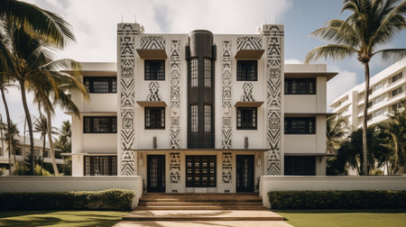 Home architecture design in Modern Style with Minimalist design constructed by Glass and Steel material. Mid-Century modern design. Generative AI AIG25 .の素材