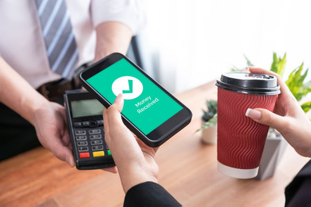 Seamless cashless payments with barcode scanning on smartphone application. Utilizing QR code...