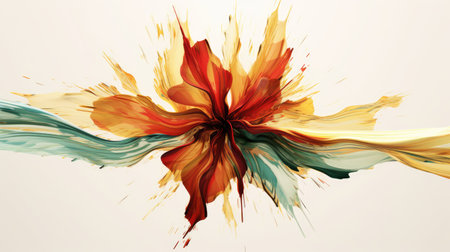 Watercolor abstract design for background of wedding or buzzy social media banner on white background generative AIの素材