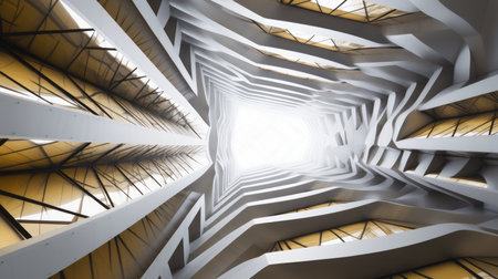 Architectural abstract background with gold and grey color. Generative AI image AIG30.の素材