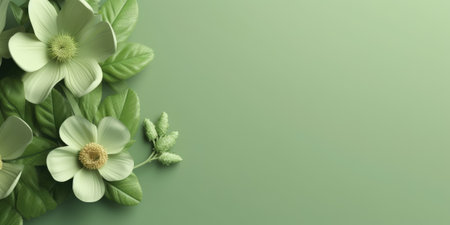 Beautiful abstract green floral design background. beautiful Generative AI AIG32の素材