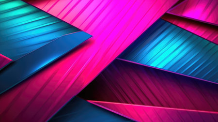 The abstract background of metal texture with empty space in hot pink, electric blue, and neon green...