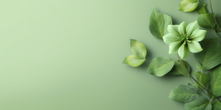 Beautiful abstract green floral design background. beautiful Generative AI AIG32の素材