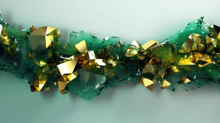 Abstract watercolor artwork mixed with buzzy geometric shapes for background of social media banner generative AI imageの素材