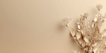Beautiful abstract beige floral design background. beautiful Generative AI AIG32の素材