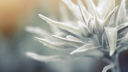 A close up of macro photography of nature in dull style with a soft focus. Generative AI image AIG30.の素材