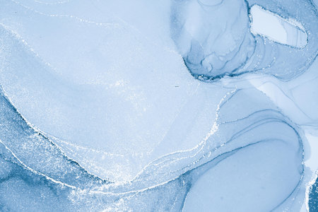 Original artwork photo of marble ink abstract art. High resolution photograph from exemplary original painting. Abstract painting was painted on HQ paper texture to create smooth marbling pattern.の写真素材