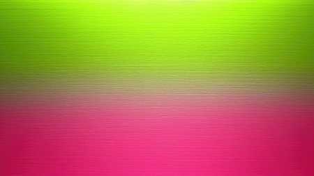The abstract background of metal texture with empty space in bright lime green and hot pink colors. 3D illustration of exuberant.の写真素材