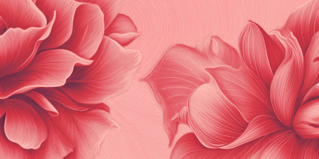 beautiful abstract red pencil drawing floral design background. beautiful Generative AI AIG32の素材