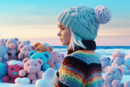 woman portrait in style award winning intrinsic detail dreamscape photo. beautiful Generative AI AIG32の素材