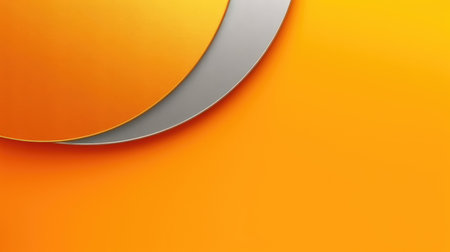 The abstract background of metal texture with empty space in tangerine orange and lemon yellow colors. 3D illustration of exuberant.の写真素材
