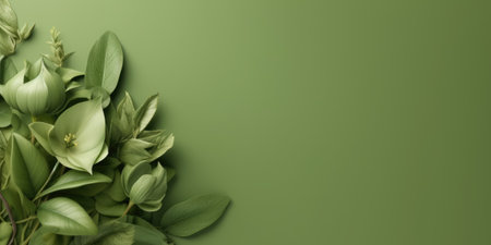 Beautiful abstract green floral design background. beautiful Generative AI AIG32の素材