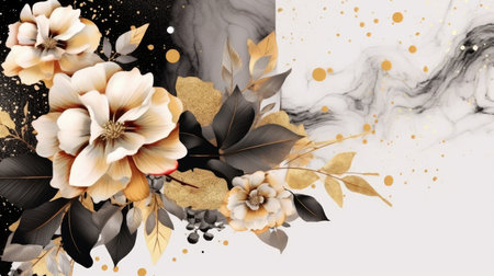 Watercolor abstract design for background of wedding or buzzy social media banner generative AIの素材