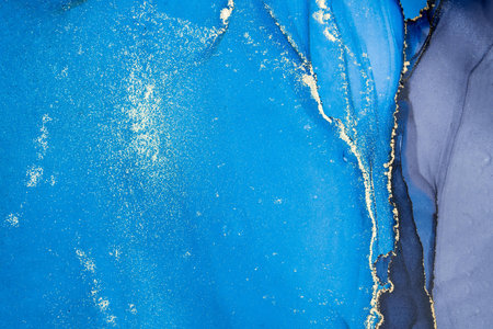 Original artwork photo of marble ink abstract art. High resolution photograph from exemplary original painting. Abstract painting was painted on HQ paper texture to create smooth marbling pattern.の写真素材