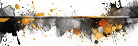 Abstract watercolor artwork mixed with buzzy geometric shapes for background of social media banner generative AI imageの素材