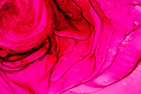 Original artwork photo of marble ink abstract art. High resolution photograph from exemplary original painting. Abstract painting was painted on HQ paper texture to create smooth marbling pattern.の写真素材