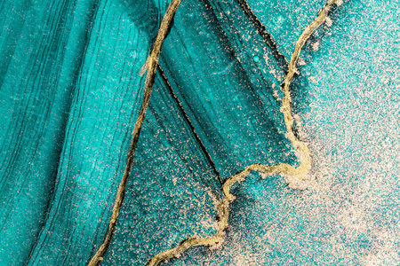 Original artwork photo of marble ink abstract art. High resolution photograph from exemplary original painting. Abstract painting was painted on HQ paper texture to create smooth marbling pattern.の写真素材