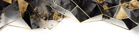 Abstract watercolor artwork mixed with buzzy geometric shapes for background of social media banner generative AI imageの素材