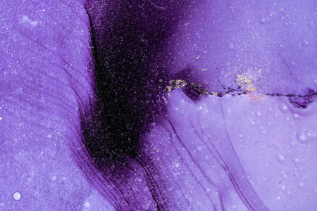 Original artwork photo of marble ink abstract art. High resolution photograph from exemplary original painting. Abstract painting was painted on HQ paper texture to create smooth marbling pattern.の写真素材