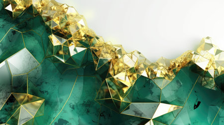 Abstract watercolor artwork mixed with buzzy geometric shapes for background of social media banner generative AI imageの素材