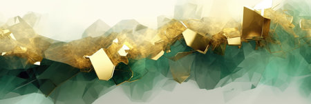 Abstract watercolor artwork mixed with buzzy geometric shapes for background of social media banner generative AI imageの素材