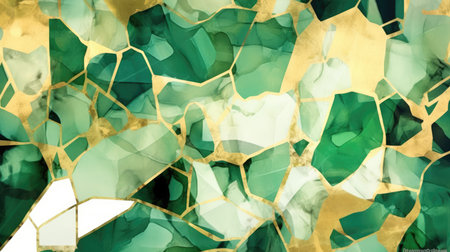 Abstract watercolor artwork mixed with buzzy geometric shapes for background of social media banner generative AI imageの素材