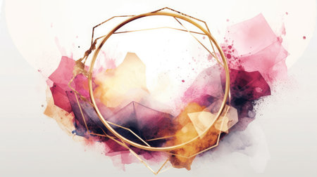 Artistic frame for design advertising placement and buzzy logo background generative AIの素材