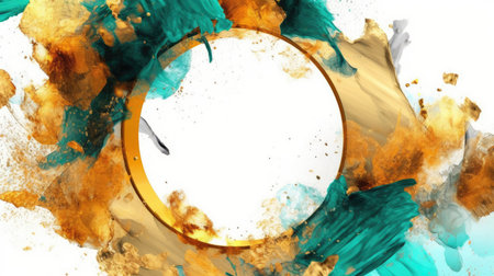 Artistic frame for design advertising placement and buzzy logo background generative AIの素材