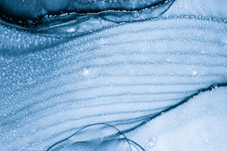 Original artwork photo of marble ink abstract art. High resolution photograph from exemplary original painting. Abstract painting was painted on HQ paper texture to create smooth marbling pattern.の写真素材