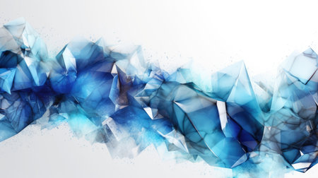 Abstract watercolor artwork mixed with buzzy geometric shapes for background of social media banner generative AI imageの素材
