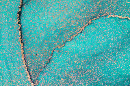 Original artwork photo of marble ink abstract art. High resolution photograph from exemplary original painting. Abstract painting was painted on HQ paper texture to create smooth marbling pattern.の写真素材