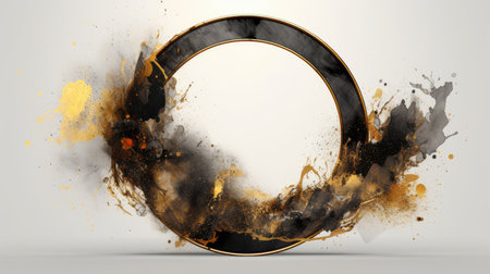 Artistic frame for design advertising placement and buzzy logo background generative AIの素材