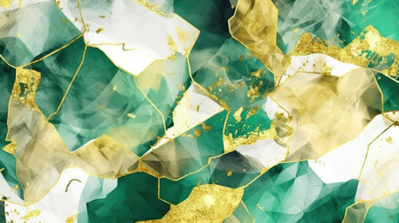 Abstract watercolor artwork mixed with buzzy geometric shapes for background of social media banner generative AI imageの素材