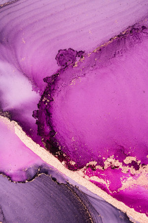 Original artwork photo of marble ink abstract art. High resolution photograph from exemplary original painting. Abstract painting was painted on HQ paper texture to create smooth marbling pattern.の写真素材