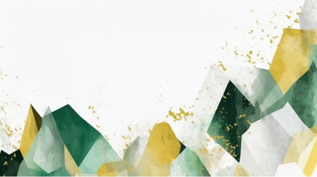 Abstract watercolor artwork mixed with buzzy geometric shapes for background of social media banner generative AI imageの素材