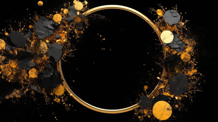 Artistic frame for design advertising placement and buzzy logo background generative AIの素材